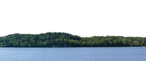 background with a lake and small mountains