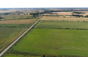 above view of a countryside road