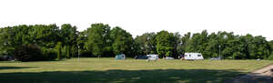 background with a view on a camping park and trees