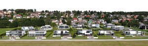 aerial view of a residential area