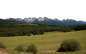 background landscape with hills and meadows