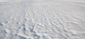 bumpy field of snow