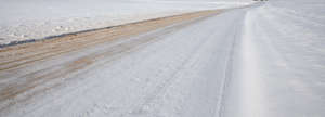 country road in wintertime