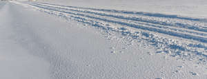 small snow covered road