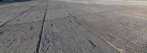 field of concrete plates in sunlight