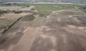 agricultural field shot from high above