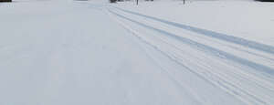 small snow covered road