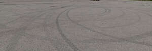 tarmac with tyre tracks