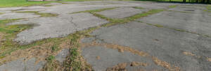field of old worn asphalt