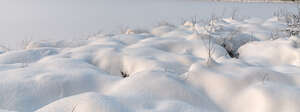 bumpy snow covered ground