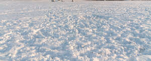uneven field of snow