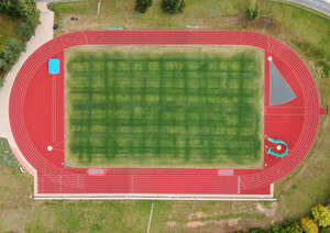 top view of a track field