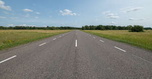 asphalt road in summer