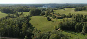 bird eye view of a rural landscape