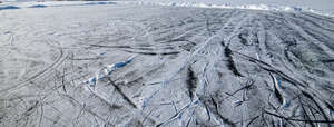 ice field for skating in sunlight
