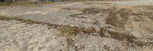 old gravel field in sunlight