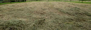 mowed hay field