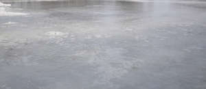 a frozen lake