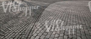 paved square with tree shadows