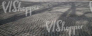 paved square with tree shadows