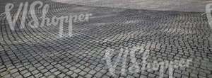 paved square with tree shadows