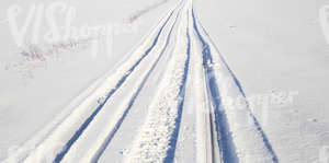 small country road in winter