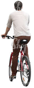 man riding a bike