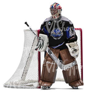 ice hockey goal keeper standing