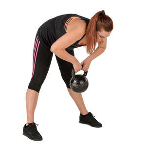 woman working out in a gym