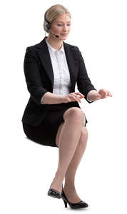 businesswoman working behind a desk