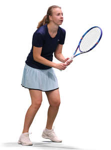 woman playing tennis