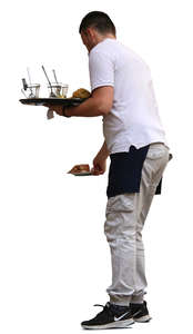 waiter putting things on the table