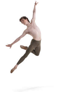 male dancer jumping in the air