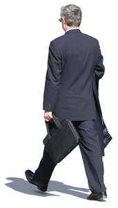 businessman in a suit walking