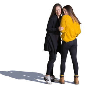 two teenage girls standing