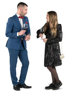 man and woman standing at a bar counter