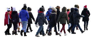 group of children walking