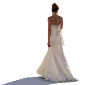 woman in a wedding dress standing