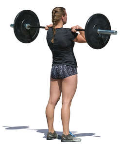 woman lifting weights