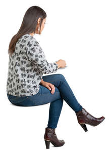 woman drinking coffe in a cafe