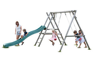 children playing in the playground