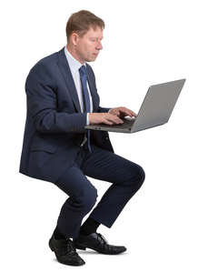 businessman working with a laptop