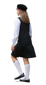 schoolgirl walking