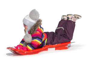 little girl sleighing