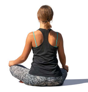 woman practicing yoga