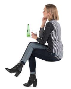 woman sitting in a cafe