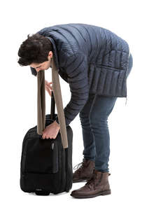 man packing his suitcase