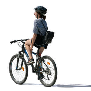 teenage girl riding a bike