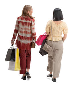 two women shopping and talking
