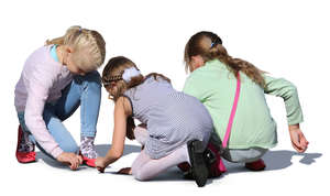 three girls playing